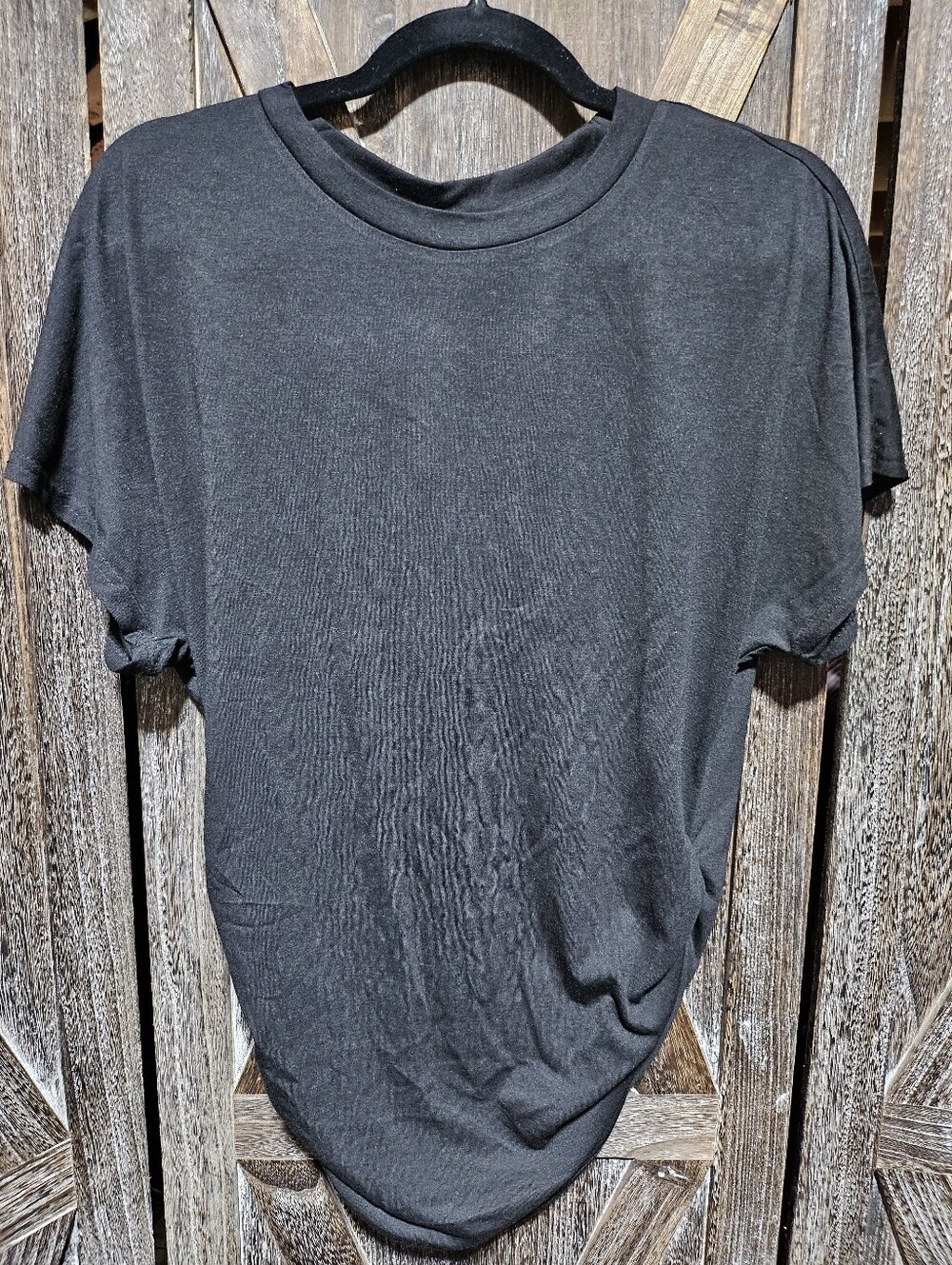 NWT Black Rouched Sides T-Shirt